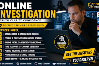 be your online investigation consultant for digital intelligence