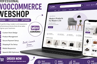 build, design, customize, and fix your woocommerce webshop