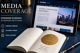publish media articles and press releases for your eb1a and o 1 visa