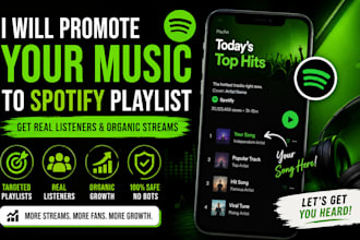 promote your music to spotify playlists for organic streams