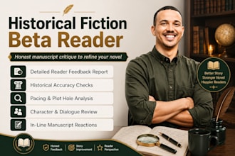 beta read your historical fiction manuscript and give critique