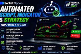 code pocket option automated script, indicator and strategy for option