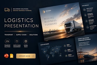 design logistics presentation transport presentation corporate b2b sales deck