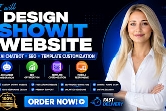 design showit website ai chatbot seo and template customization