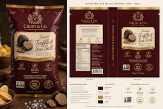 design premium food packaging with realistic 3d mockup