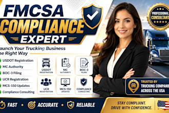 be your fmcsa compliance consultant for usdot, mc authority, trucking compliance
