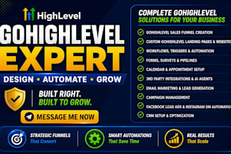 do gohighlevel website automation, gohighlevel salesfunnel, landing pages
