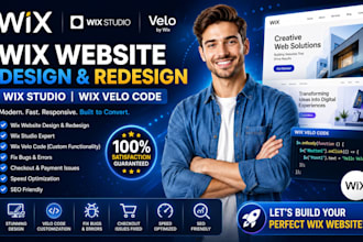 wix website design redesign wix studio wix velo code fix bugs checkout issues