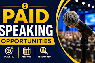 find paid speaking opportunities and speaking gigs for you