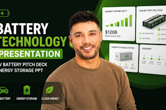 battery technology presentation, ev battery pitch deck, energy storage PPT