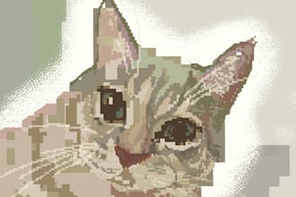 draw artistic custom pet portrait in painterly style