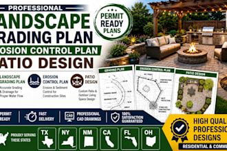 do landscape grading plan erosion control plan patio design tx ny nm ca fl oh