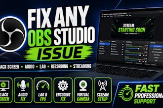 fix obs studio issues, lag, black screen, audio, and streaming errors