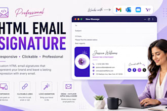 design a modern responsive HTML email signature