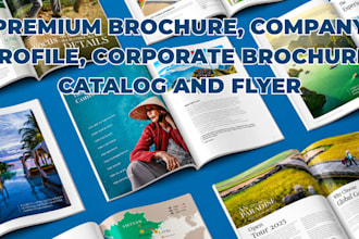 design premium brochure, company profile, corporate brochure, catalog and flyer