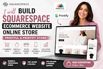 design squarespace ecommerce online store squarespace printful printify store