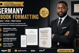 format your german ebook for kindle KDP epub and print