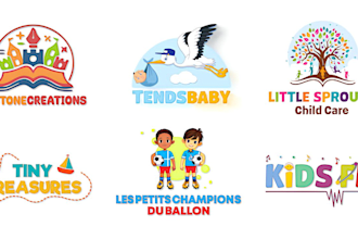 make childcare, education kids, children logo design