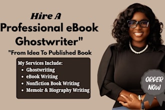be your ebook ghostwriter book editor kindle book writer for non fiction