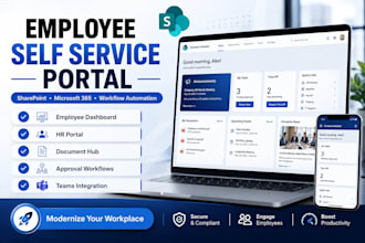 create sharepoint employee portal and self service intranet system