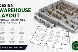 design warehouse layout autocad floor plan and logistics facility