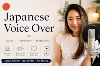 record a japanese female voiceover