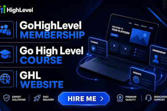 gohighlevel membership, go high level course, ghl website