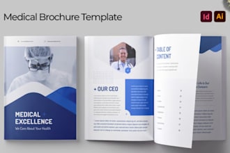 design corporate sales brochure for medical equipment wholesale distributors