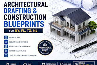 design architectural drafting and construction blueprints for ny fl tx nj