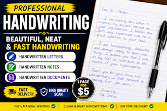 write beautiful handwritten letters and notes