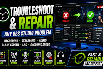troubleshoot and repair any obs studio recording or streaming problem