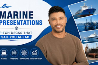 marine technology presentation, offshore pitch deck, shipbuilding slides designs