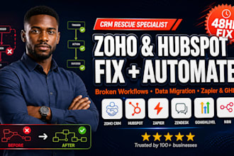 setup zoho crm hubspot crm zoho one hubspot automation fix crm automation zapier
