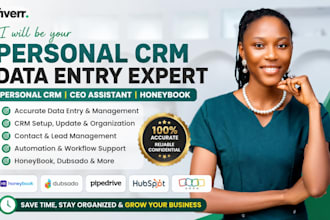 your personal CRM data entry expert, honeybook, monday com, hubspot, monday crm