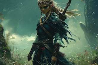 draw your fantasy,scifi or rpg character full body or portrait