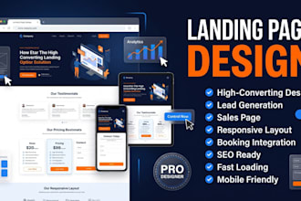 create wix landing page business landing page sales page responsive page design
