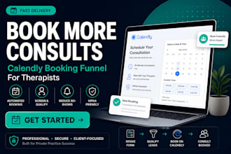 setup calendly consultation booking funnel for therapists