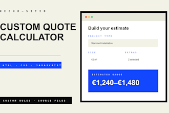 build an instant quote calculator for your service business
