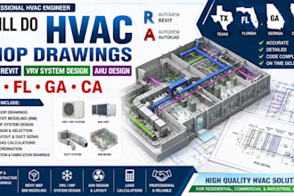 do hvac shop drawings hvac revit vrv system design ahu design tx fl ga ca