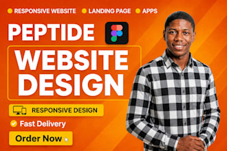 design peptide website, supplement website, peptide store