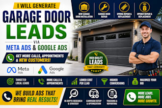 generate garage door leads via meta ads and google ads