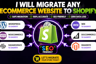 migrate wordpress to shopify, wix to shopify migration woocommerce to shopify
