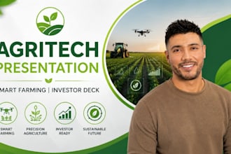 design agritech presentation, smart farming, precision agriculture deck investor