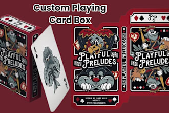 custom playing card design poker card trading card 54 card deck black jack