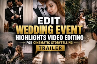 edit wedding event highlights video editing for cinematic storytelling trailer