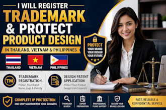 register trademark and protect product design in thailand vietnam philippines