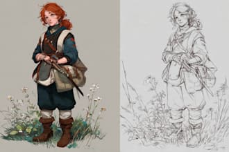 design awesome cartoonish original characters