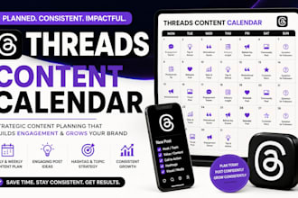 manage your threads marketing with a custom social media calendar