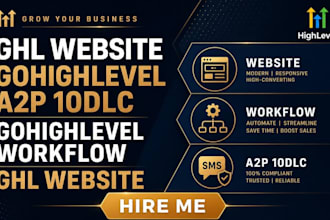 ghl website, gohighlevel a2p 10dlc, gohighlevel workflow