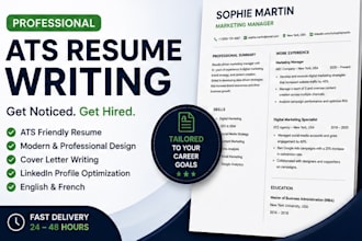 write a professional ats friendly resume and CV